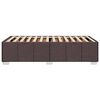 vidaXL Estructura de cama sin colch&oacute;n tela marr&oacute;n oscuro 90x190 cm
