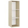 vidaXL Mueble para TV madera contrachapada blanco y roble 107x35x37 cm