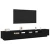 vidaXL Conjunto de mueble de TV 3 pcs Negro 260 x 35 x 40 cm