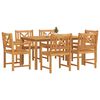 vidaXL Conjunto de Comedor de Jard&iacute;n 7 pcs Marr&oacute;n
