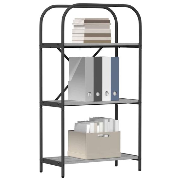 vidaXL Estante de libros Gris Sonoma 60 x 30 x 109 cm