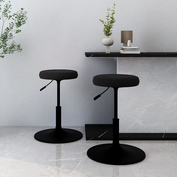 vidaXL Sillas de comedor 2 unidades terciopelo negro