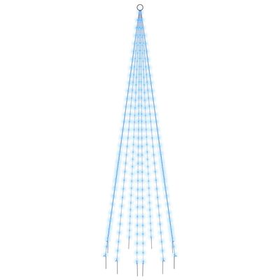 vidaXL Árbol de Navidad en asta de bandera 310 LED azul 300 cm