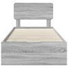 vidaXL Estructura de cama con cabecera Gris Sonoma 100 x 200 cm