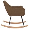 vidaXL Silla mecedora de tela marr&oacute;n