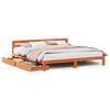 vidaXL Cama sin colch&oacute;n madera maciza de pino marr&oacute;n cera 180x200 cm