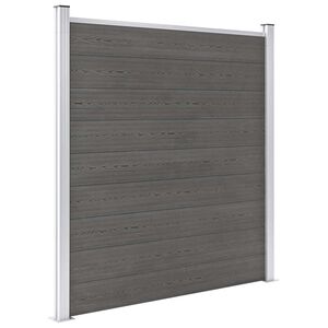 vidaXL Valla de jard&iacute;n de WPC gris 180x186 cm