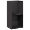 vidaXL Le&ntilde;ero negro 40x30x80 cm Acero laminado en fr&iacute;o