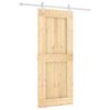 vidaXL Puerta corredera con herrajes madera maciza de pino 85x210 cm