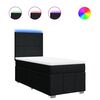 vidaXL Cama box spring con colch&oacute;n tela negro 100x200 cm
