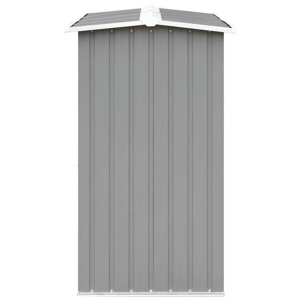 vidaXL Casetilla para leña acero galvanizado gris 172x91x154 cm
