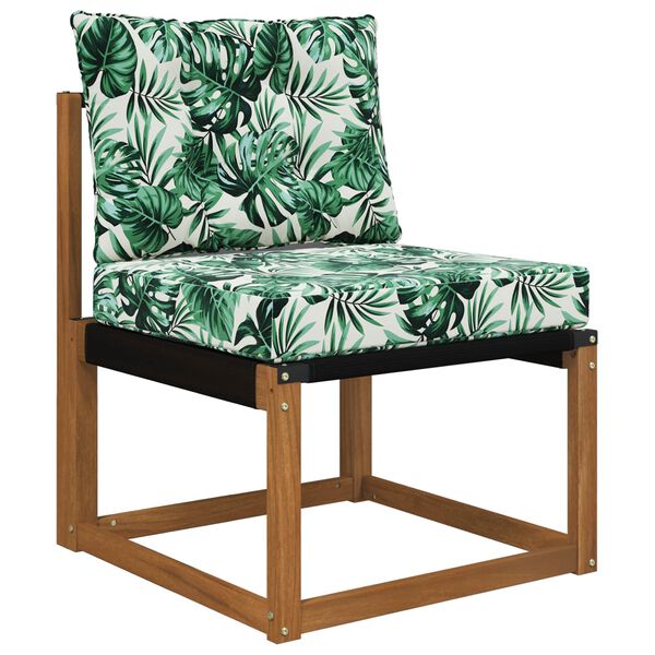 vidaXL Coj&iacute;n para sof&aacute; de exterior 2 pcs Patr&oacute;n de hoja Poli&eacute;ster