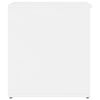 vidaXL Baúl almacenaje madera contrachapada blanco brillo 84x42x46 cm