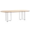 vidaXL Patas para mesa de centro en forma de T (2 unidades), color blanco, 38 x 25 x (42-43) cm, acero