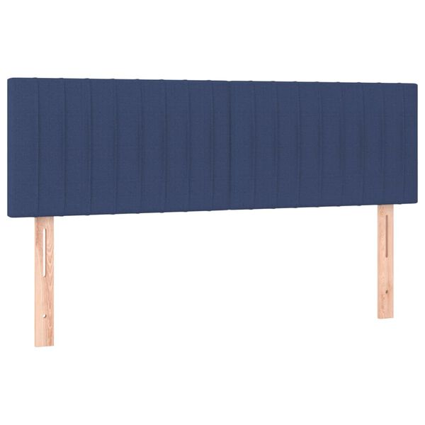 vidaXL Cabeceros tela azul 144x5x78/88 cm