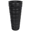 vidaXL Macetero interior extra&iacute;ble PP estriado gris antracita 18/45 L