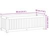 vidaXL Jardinera de madera maciza de acacia y acero 80x30x27,5 cm