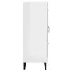 vidaXL Aparador de madera contrachapada blanco brillante 69,5x34x90 cm
