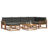 vidaXL Conjunto de sof&aacute;s de exterior 7 pcs Natural y Antracita