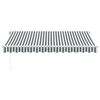 vidaXL Toldo retráctil manual gris antracita y blanco 350x250 cm