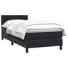 vidaXL Cama box spring con colch&oacute;n cuero sint&eacute;tico negro 80x220 cm