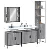 vidaXL Set de armario de baño 4 pzas madera contrachapada gris sonoma