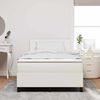 vidaXL Cama tipo Box Spring Manual Crema y Blanco 203 x 120 x 88 cm