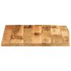vidaXL Tablero de mesa borde natural madera maciza mango 80x80x2,5 cm