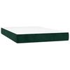 vidaXL Cama box spring con colch&oacute;n terciopelo verde oscuro 100x200 cm