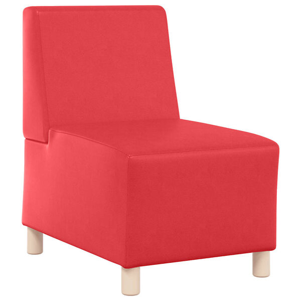 vidaXL Unidad de Sof&aacute; Modular sin Brazos 2 pcs Rojo 55 x 74 x 82 cm