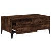 vidaXL Mesa de centro madera contrachapada roble ahumado 90x50x36,5 cm
