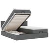 vidaXL Estructura cama otomana colchones tela gris oscuro 200x200cm