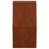 vidaXL Jardineras de pared 2 uds acero corten oxidado 30x10x25 cm