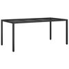 vidaXL Set de comedor de jard&iacute;n 9 pzas y cojines rat&aacute;n sint&eacute;tico negro