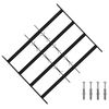 vidaXL Reja de Seguridad para Ventanas con 4 Barras Transversales