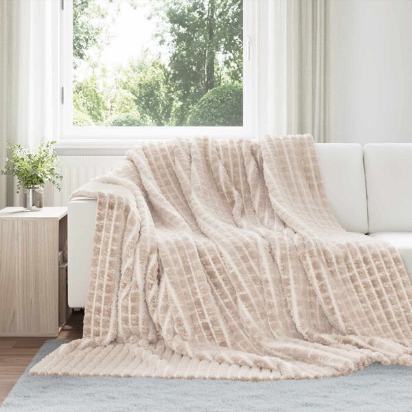 vidaXL Manta Beige 270 x 240 cm Lana