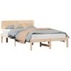 vidaXL Estructura de cama Natural 135 x 190 cm Madera de pino macizo
