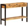 vidaXL Aparador con 3 cajones madera maciza de mango 110x35x75 cm