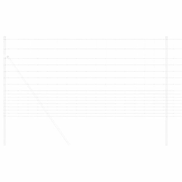 vidaXL Valla de campo Plateado 25 x 1.2 m Acero galvanizado