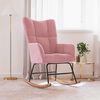 vidaXL Silla mecedora de terciopelo rosa