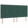 vidaXL Cama tipo Box Spring Verde oscuro 200 x 200 cm Terciopelo