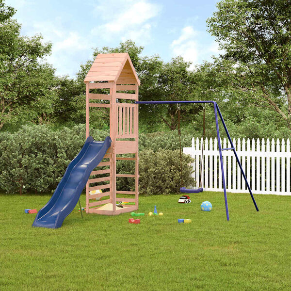 vidaXL Parque infantil de exterior madera maciza Douglas
