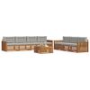 vidaXL Conjunto de sof&aacute;s de exterior 8 pcs Gris Natural y Claro