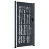vidaXL Puerta de jard&iacute;n antracita 100x175 cm acero dise&ntilde;o bamb&uacute;
