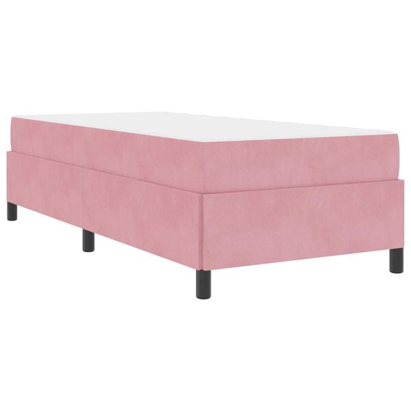 vidaXL Estructura de cama con colch&oacute;n Rosa 80 x 200 cm tela