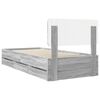 vidaXL Estructura de cama Gris Sonoma 75 x 190 cm Madera de ingenier&iacute;a