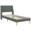 vidaXL Estructura de cama con colch&oacute;n Gris oscuro 90 x 200 cm tela