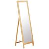 vidaXL Espejo de pie 48x46,5x150 cm madera maciza de roble