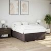 vidaXL Cama box spring con colch&oacute;n tela marr&oacute;n oscuro 140x190 cm