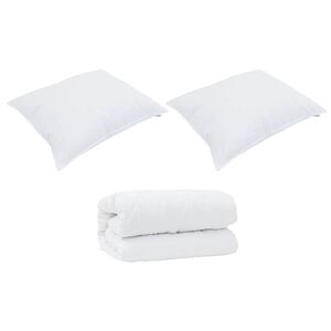 vidaXL Edredón con almohadas con almohada 3 pcs Microfibra